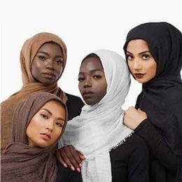 Bandanas Durag 90 * 90cm Womens Cotton Linen Scarf Shl Headband Muslim Square Headband Scarf Head Wrs Solid Scarf Womens Flat Headed Scarf J240516