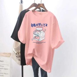 Maternity Tops Tees Maternity Cute Style Cartoon Pattern Short Sleeve T-shirt Nursing Mother Wear Top Summer Loose Pregnant Women Clothes Y240518