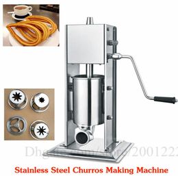 Commercial 3L Churro Extruding Machine Stainless Steel Spanish Churros Maker Machine Manual Churros Filling Machine Brand New1434277