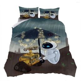 Bedding Sets Wally Robot Cartoon Set Duvet Cover 3D Digital Printing Bedroom Soft Home Textile Polyester