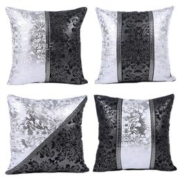 Pillow GURET Silver Luxury Cover 45x45 High Quality Throw Pillows Case For Car Sofa Seat Covers Black Home Decoration