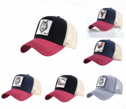 Fashion Men039s Snapback Caps Summer Breathable Baseball Cap Women Cool Streetwear Wolf Embroidery Trucker Bones Unisex Hip Hop2659829