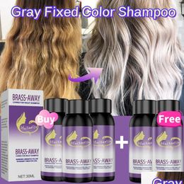 Hair Salon Shampoos Purple Dye Shampoo For Blonde To Er Gray Nonirritating Fading Yellow After Bleach Remedy Drop Delivery Products Dhzqc