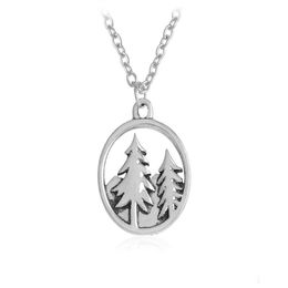 Pendant Necklaces New Fashion Mountain Forest Christmas Tree Charm Necklace Sisters Girls Kids Family Gift 2293403818 Drop Delivery Je Dhtl1