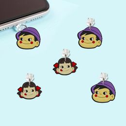 Other Cell Phone Accessories No Two Families Cartoon Shaped Dust Plug Charm For Android Phones Usb Charging Port Anti New Type-C Type Oteov