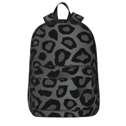 Backpack Gray Leopard Animal Pattern Woman Backpacks Boys Bookbag Fashion Children School Bags Portability Laptop Rucksack Shoulder Bag