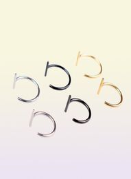 5Pcs Lip Rings Neutral Punk Cshaped Lips Clip Fake Piercing Jewelry Diaphragm with Perforated Hoop80734727606062