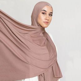 Ethnic Clothing 170X70cm Modal Cotton Jersey Hijabs For Woman Long Muslim Scarf Shawl Soft Turban Tie Head Wraps Women Islamic