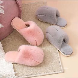 Sandals Fluff Women Chaussures White Grey Pink Womens Soft Slides Slipper Keep Warm Slippers Shoes Size 36-41 05 cfbb s s
