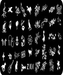 2016 selling 12 designs airbrush nail stencil nail stamping plates print butterfly design nail art stamping konad nail tools s1321878