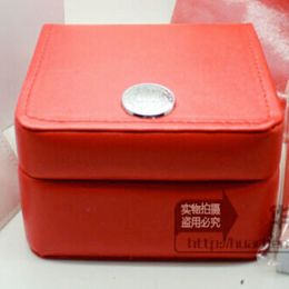 Wholesale 2021 Luxury WATCH Boxes New Square Red box For Watches Booklet Card Tags And Papers In English 240L