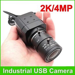 Webcams HD 2K network camera 30fps high-speed UVC OTG 4MP USB camera with 2.8-12mm zoom CS lens plug and play suitable for YouTube live streaming J240518