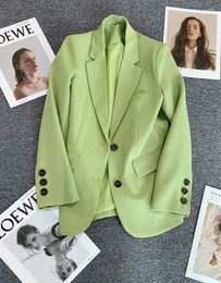 Women's Suits Simple Suit Jacket For Women Spring Summer Ginger Loose Ladies