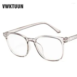 Sunglasses Frames VWKTUUN Square Eyeglasses Frame PC Eye Glasses Women Men Optical Transparent Colour Computer