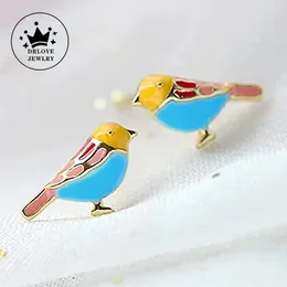 Stud Earrings DRlove Est Handmade Bird Enamel For Women Ear Piercing Funny Colorful Girls Birthday Gift Statement Jewelry