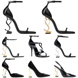 With Box Women Luxury Dress Shoes Designer High Heels Patent Leather Gold Tone Triple Black Nude Red Womens Lady Heel Fashion Sandals Party Wedding Ladies Pumps