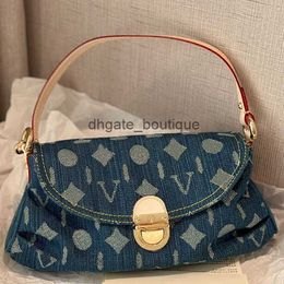 Cross Body Evening Bags Denim Blue Handbags Women Vintage Designer Shoulder Bags Jeans Undershoulder Hobo Purse Clutch Totes Old Flower v Handbag Crossbody Bag