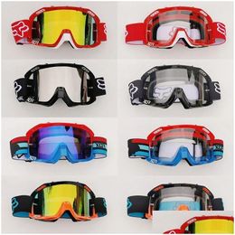 Outdoor Eyewear Motorcycle Goggles Sunglasses Foxs Motocross Racing Cycling Dirt Bike Mtb Mx Moto Hd Glasses Men Women 240111 Drop Del Otuye