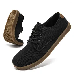 Casual Shoes Fujeak Plus Size 46 Wide Barefoot Anti Slip Men's Sneakers Minimalist Walking Ultralight Breathable Footwear