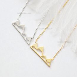 30PCS Cute Snowy Mountain Top Range Necklaces Simple Modern Minimalist Necklace Nature Paris Landscape Necklace for Women 268R