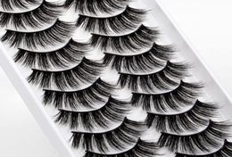 Whole 10Pairs 3D Lashes Natural Long Vegan Lash Dramatic False Eyelashes Faux Cils Makeup Fake Eyelash Extension maquiagem9921216