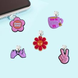 Cell Phone Straps Charms Peace Theme 26 Cartoon Shaped Dust Plug Cute Anti Charm For Type-C New Usb Charging Port Plugs Drop Delivery Ot2Dr