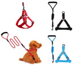Pet Dog Training Leash Collar 5 Colors 120cm dog leashes with harness multi colors durable traction rope EEA2986719856