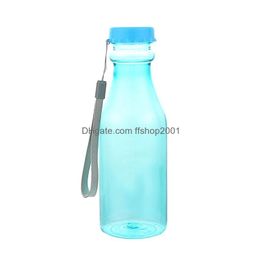 Water Bottles 550Ml Plastic Sports For Leak-Proof Yoga Gym Fitness Shaker Unbreakable Bottle Fit Children Drop Delivery Home Garden Dh4Bx