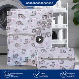 Laundry Bags 30 40cm Small Washing Basket 50 60cm Large Permeable Mesh Bag Zipper Protective Cover Wash And Protect