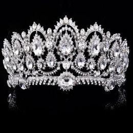 Luxurious Sparkle Pageant Crowns Rhinestones Wedding Bridal Crowns Bridal Jewellery Tiaras & Hair Accessories shiny bridal tiaras 229c