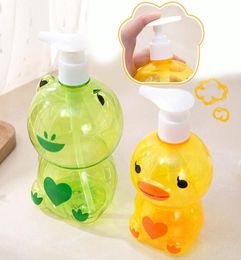 Liquid Soap Dispenser 250ml Portable Child Cute Animal FrogDuck Shape Press Type Split Empty Pump Bottle Shampoo Shower Container9047761