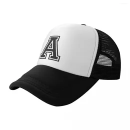 Ball Caps Initial Letter Bone A Adjustable Mesh Baseball Cap For Men Sport High-end Snapback Mens Hip Hop Street Tide Hat