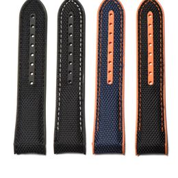 Silicone Fabric Canvas Watch Strap For Omegaseamaster Omega Planet Ocean 8900 9900 Watch Band 22MM2477 309H