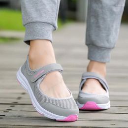 Casual Shoes 2024 Spring Summer Women's Walking Breathable Mesh Sneakers Outdoor Anti Slip Running Middle-aged Mother Flats