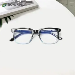 Sunglasses Fashion Reading Glasses For Women With Anti-blue Light HD Lenses High Quality Spring Hinges Round Women's Prescription