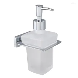 Liquid Soap Dispenser Pump Wall Mounted Soap/Lotion Perfect For Bathroom Or Kitchen Home El - Frosted Glass C