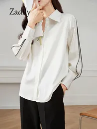 Women's Blouses Zadily 2024 Summer Office Lady Women White Basic Shirt Korea Style Long Sleeve Work Woman Blouse Tunic Female Clothing Tops