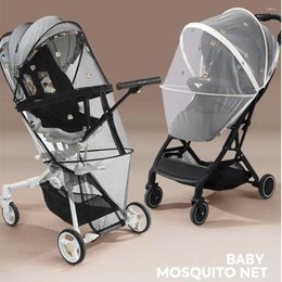 Stroller Parts Carriage Full Cover Bear Mosquito Net Baby Accessories Cartoon Pushchair Zipper Curtain Summer Mesh Canopy