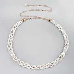 Belts Sexy Women's Waist Chain Handmade Beaded Pearl Belt Elegant Style With Dress Accessories