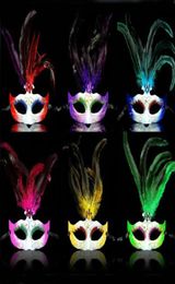 6 Colours Crazy Party Masks Bright Carnival Costumes Masks Mardi Gras Masks for Ladies 10PCSLOT LP0638038356