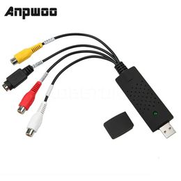 2024 ANPWOO USB 2.0 Easy to Cap Capture 4 Channel Video TV DVD VHS Audio Capture Adapter Card TV Video DVR Capture Adapter Easier CapFor Audio Video Capture Adapter