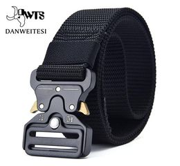 dwtsmen Military Tactical Belts for Men Army Training Nylon Metal Buckle Waist Belt Outdoor Waistband1460875