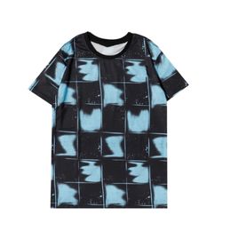Men's T-shirt Plaid Print Designer T-shirt Men And Women Fashion Trend Leisure Summer New Brand Hundred Loose Street Tops