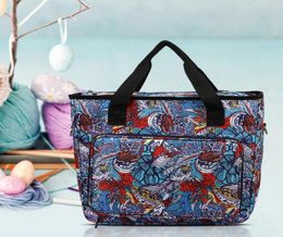 Storage Bags Printing Yarn Bag Knitting Tote Large Capacity 600d Oxford Cloth Crochet Needles Totes Organiser For Home1208637