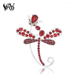 Brooches VEYO Vintage Design Shinny Crystal Rhinestone Dragonfly For Women Dress Scarf Brooch Pins Jewellery Wholesale Accessorie