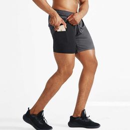 Men lu Yoga Sports Shorts Quick Dry With Pocket Mobile Phone Casual Running Gym Short Jogger Pant aritzia 9982ess