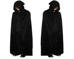 Halloween Costume Adult Death Cosplay Costumes Black Black Hooded Cloak Scary5313159