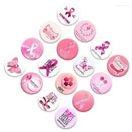 Brooches 2024 16pc Ribbon Brooch Breast Cancers Health Care Awareness Enamel Lapel Pin Jewelry