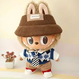 37cm Labubu Doll Clothes Fashion Clothes Hoodies For Doll Clothes Colour Match Hoodies Dolls Accessories Stuffed Dolls Toy Gifts 240513