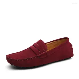 Casual Shoes Plus 50 51 52 Spring Autumn Moccasins Men Loafers High Quality Genuine Leather Classic Suede Flats Lightweight Driving